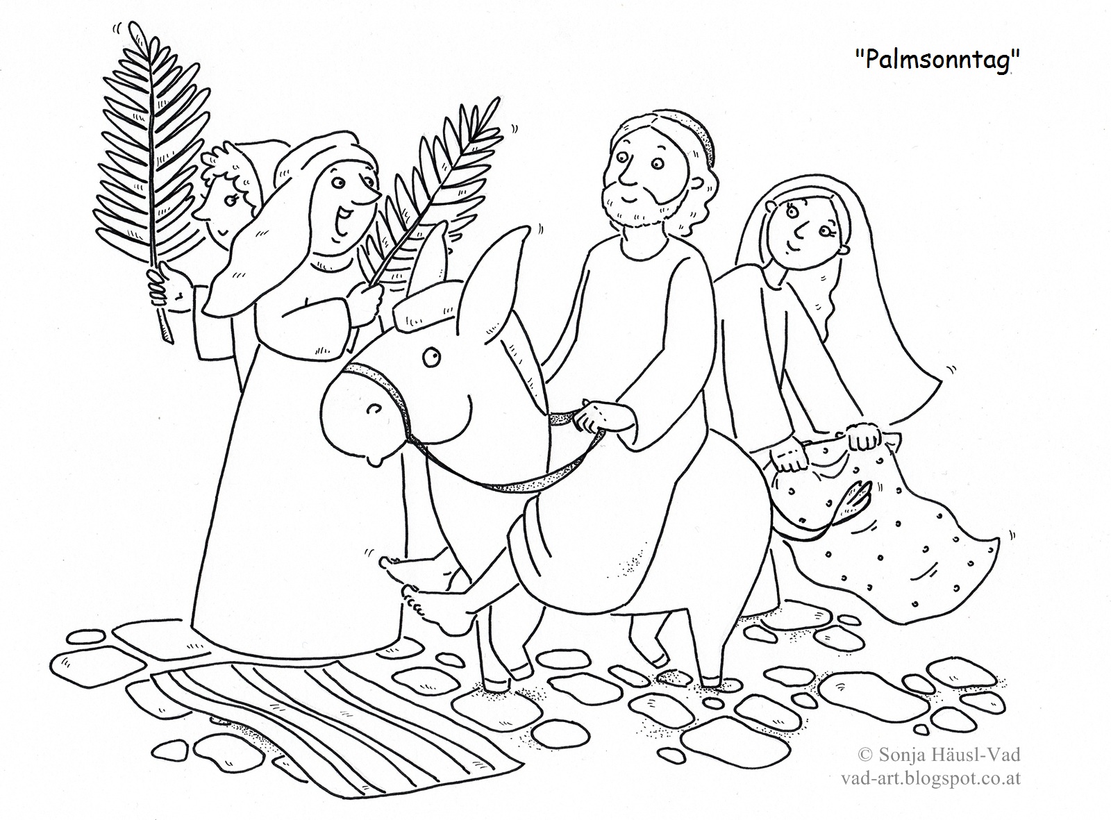 Santa Palmsonntag Fastenzeit Triumphal Colorat Paraimprimirgratis